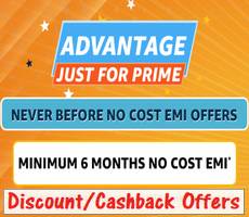 Amazon Prime Advantage No Cost EMI Offers on Smartphones +Bank Deals Coupons