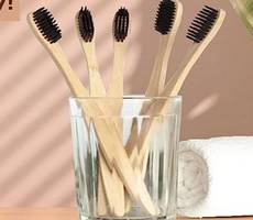 Buy Wooden Bamboo Toothbrush Pack of 5 at Rs 125 Lowest Price Amazon Deal