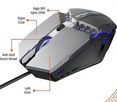 Buy AmazonBasics Wired Gaming Mouse with RGB LED at Rs 249 Lowest Price Amazon Deal