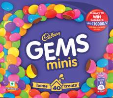 Cadbury Gems Minis SMS And WIN Min Rs 20 Cash to Rs 10000 Offer How to Claim