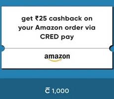 Amazon CRED Pay Flat 25 Cashback Deal on Shopping of 699 -Loot Deal