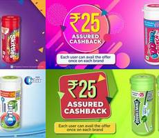 Assured Rs 25 Cashback With Orbit Skittles Doublemint Boomer -How to Claim